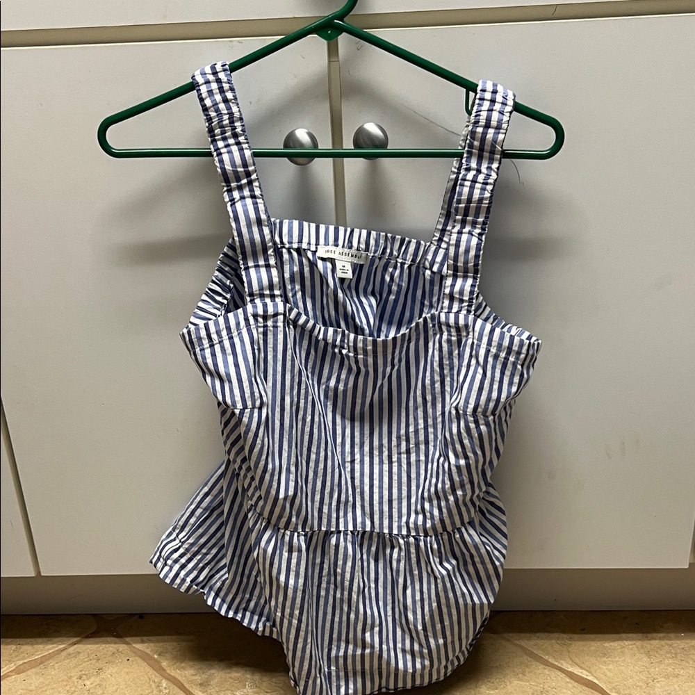 Blue and White Striped tank